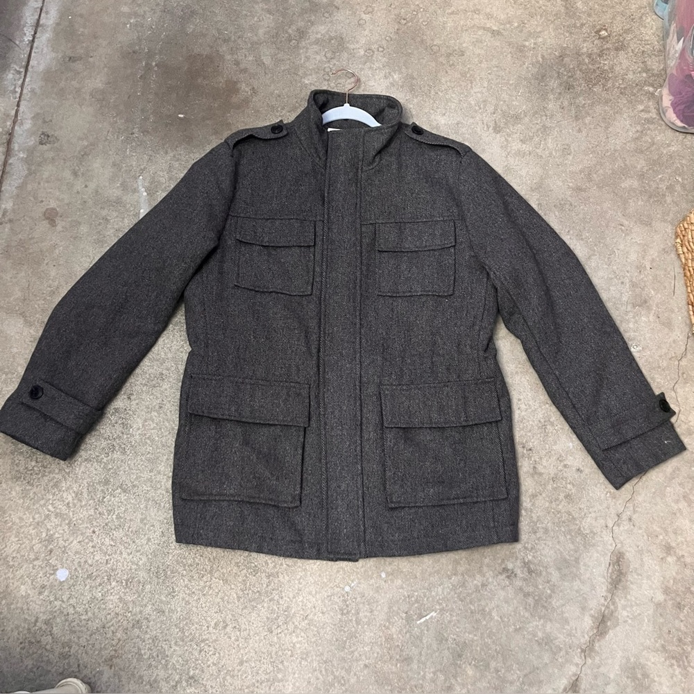 Men’s Calvin Klein wool Blend Coat Grey Size M